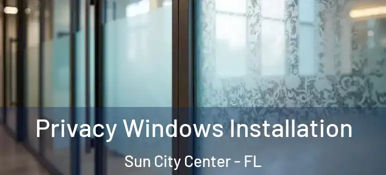  Privacy Windows Installation Sun City Center - FL