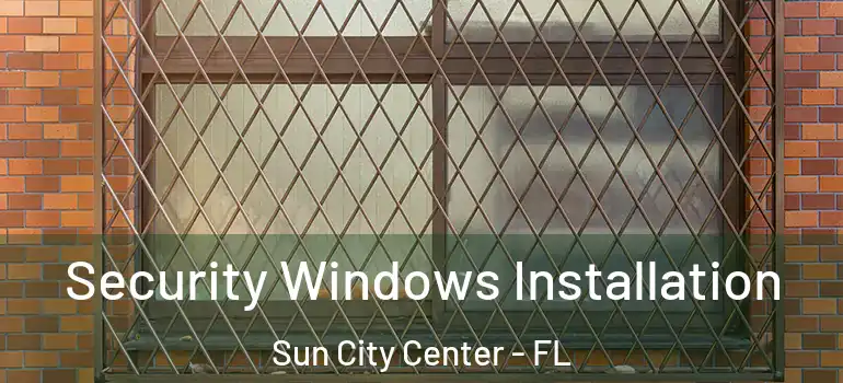 Security Windows Installation Sun City Center - FL